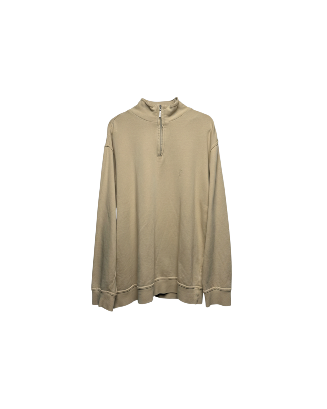 Yves Saint Laurent YSL Half Zip Pullover Beige