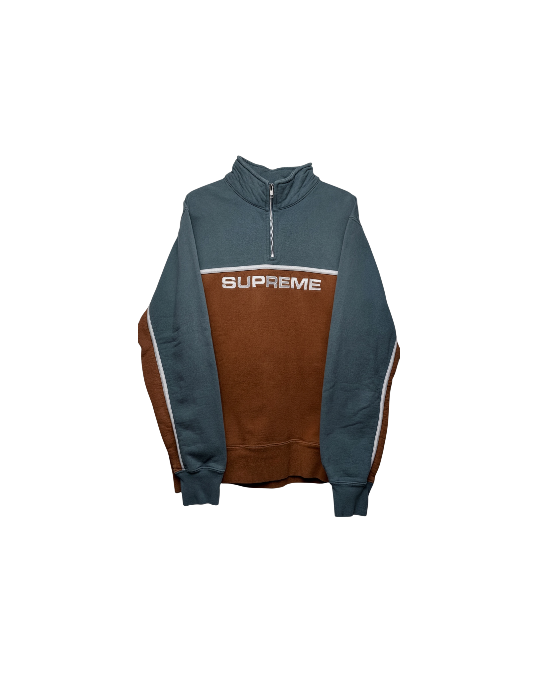 Supreme 2-Tone Half Zip Rust