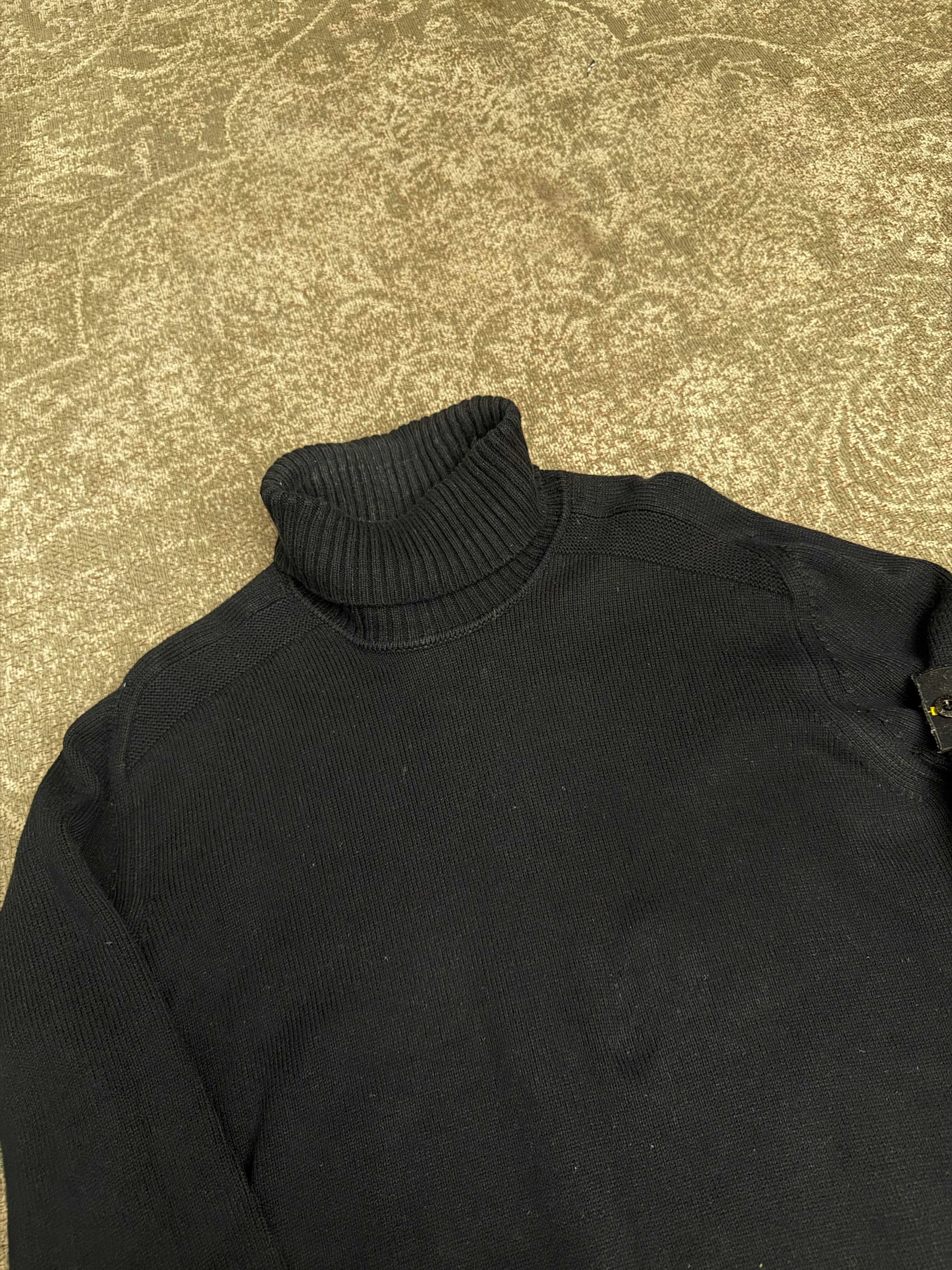 Stone Island Full Rib RWS Turtleneck Jumper Black
