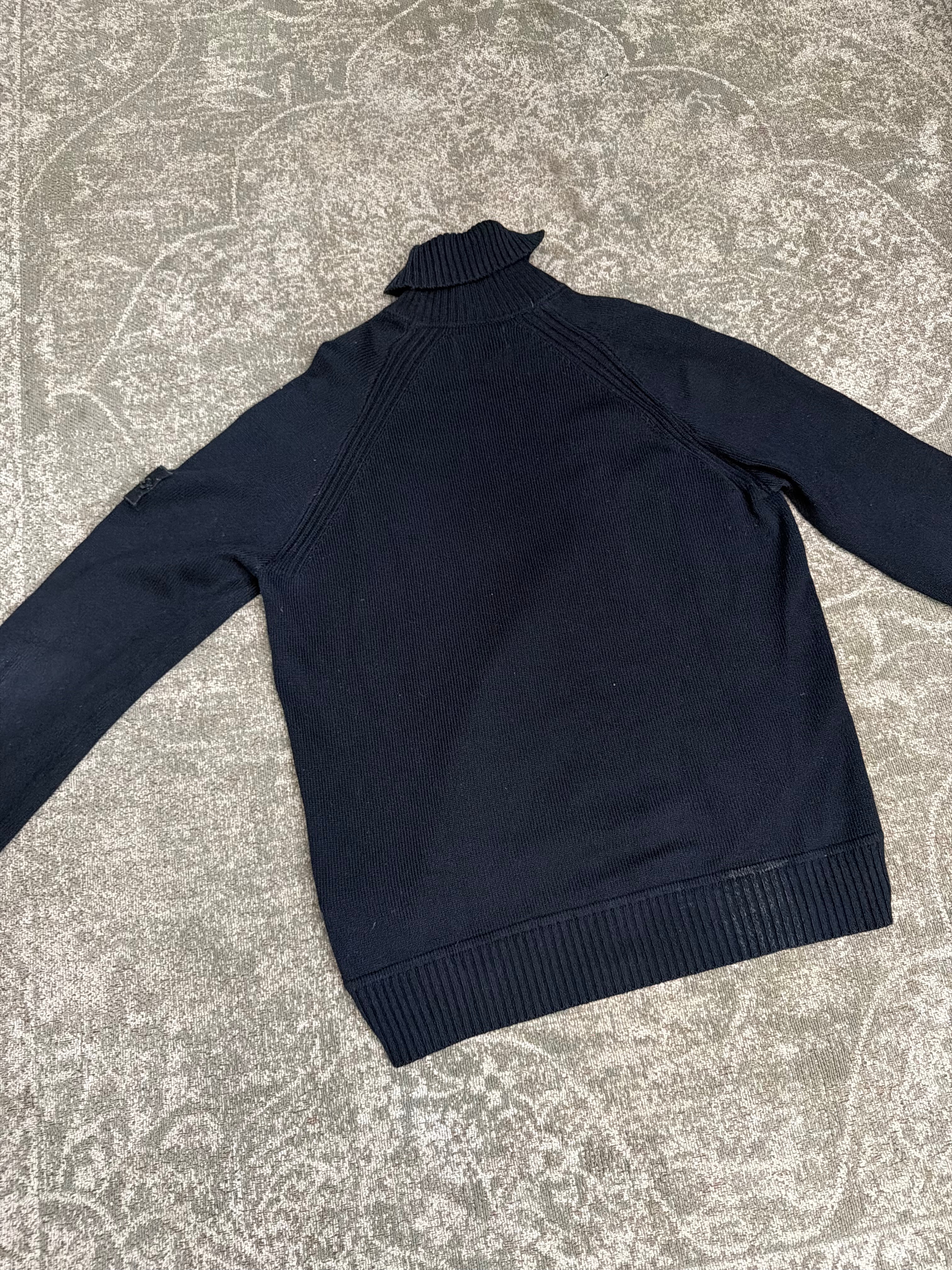 Stone Island Full Rib RWS Turtleneck Jumper Black