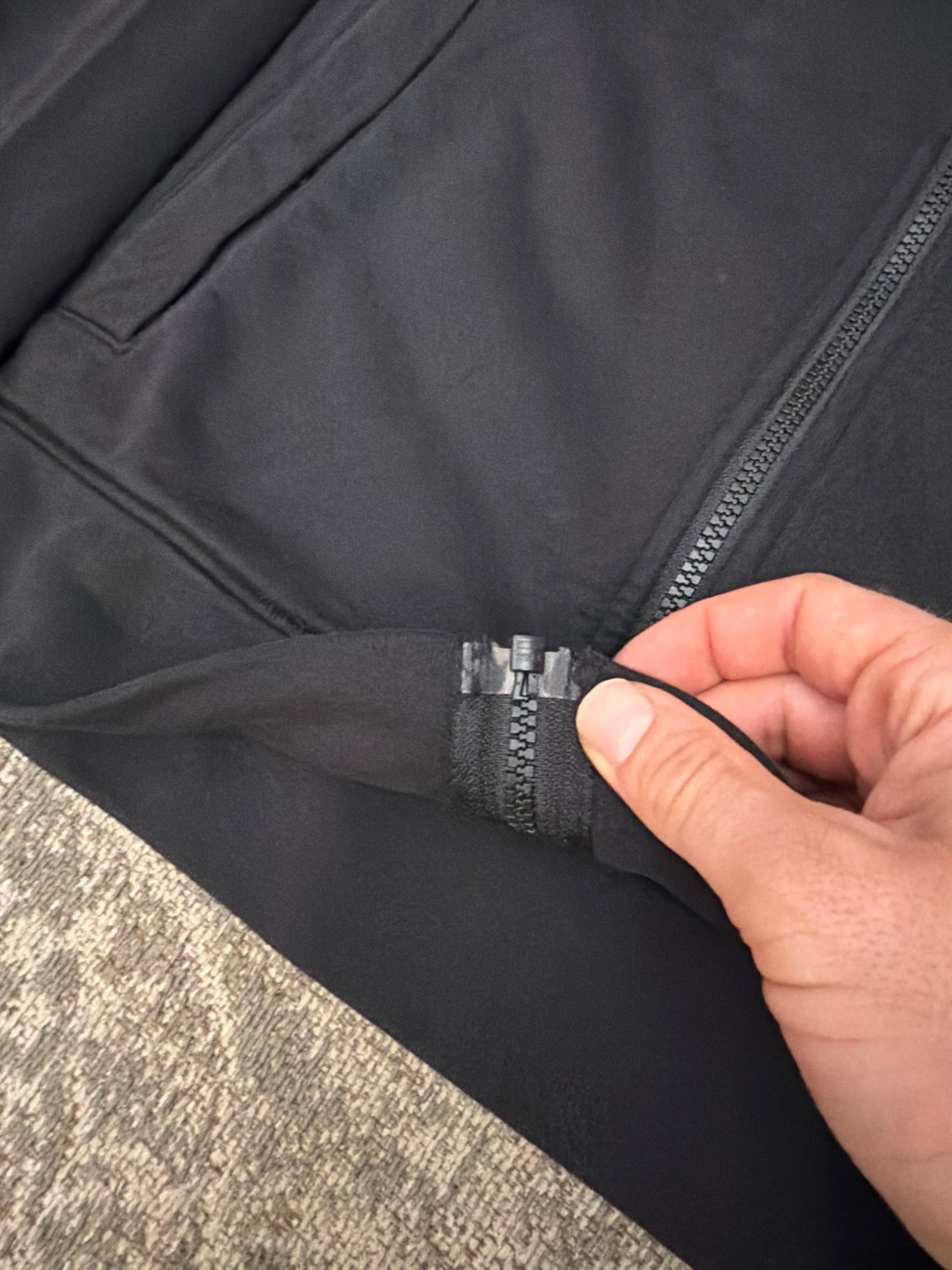 Stone Island Garment Dyed Zip Cotton Track Jacket Black