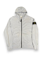 Stone Island Zip Hoodie Light Blue