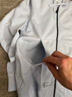 Stone Island Zip Hoodie Light Blue