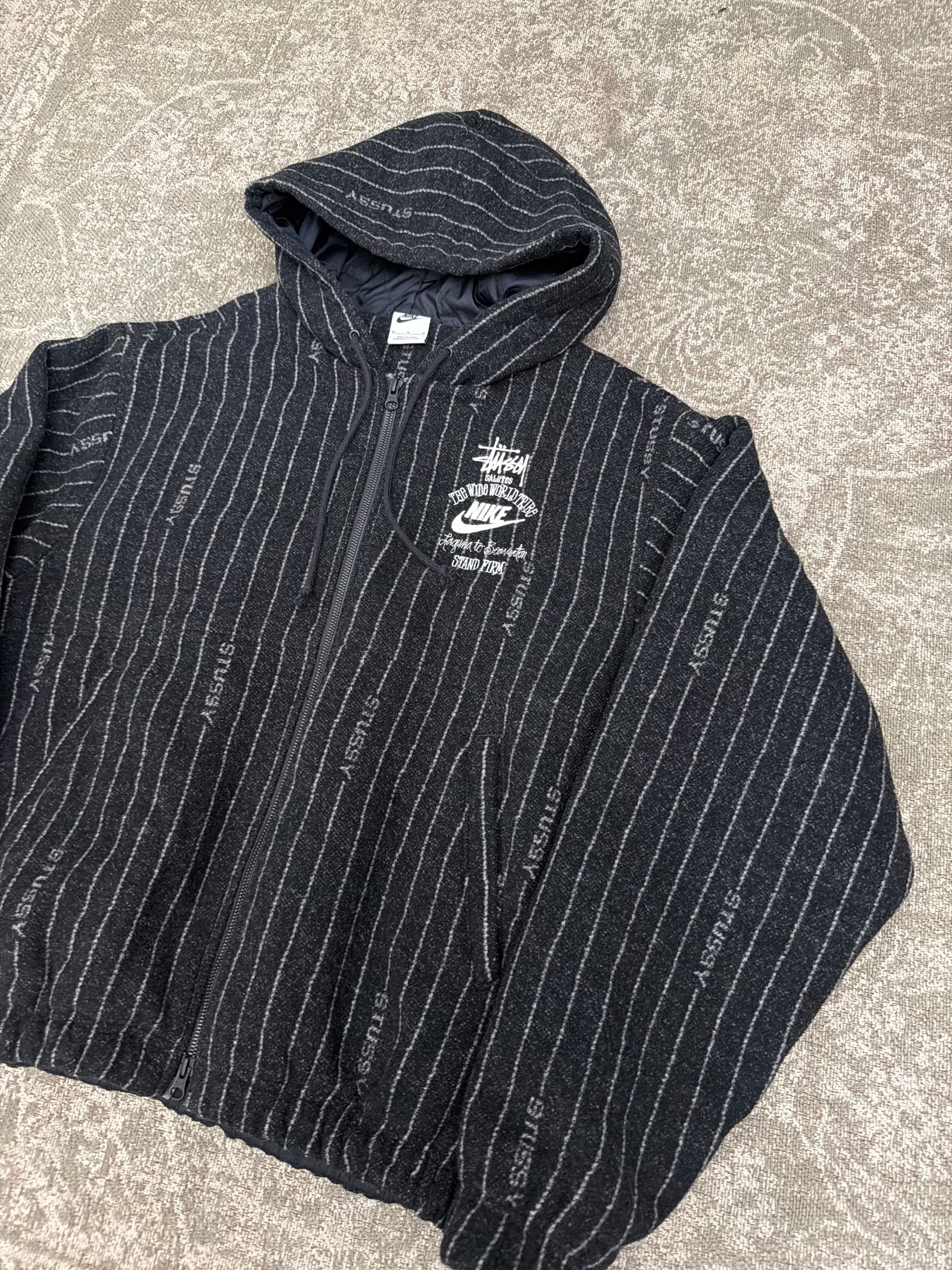 Stussy x Nike Wool Pin Striped Jacket Black