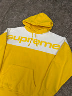 Supreme Blocked Hoodie FW17 Yellow White