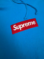 Supreme FW25 Box Logo Hoodie Cyan Blue Red