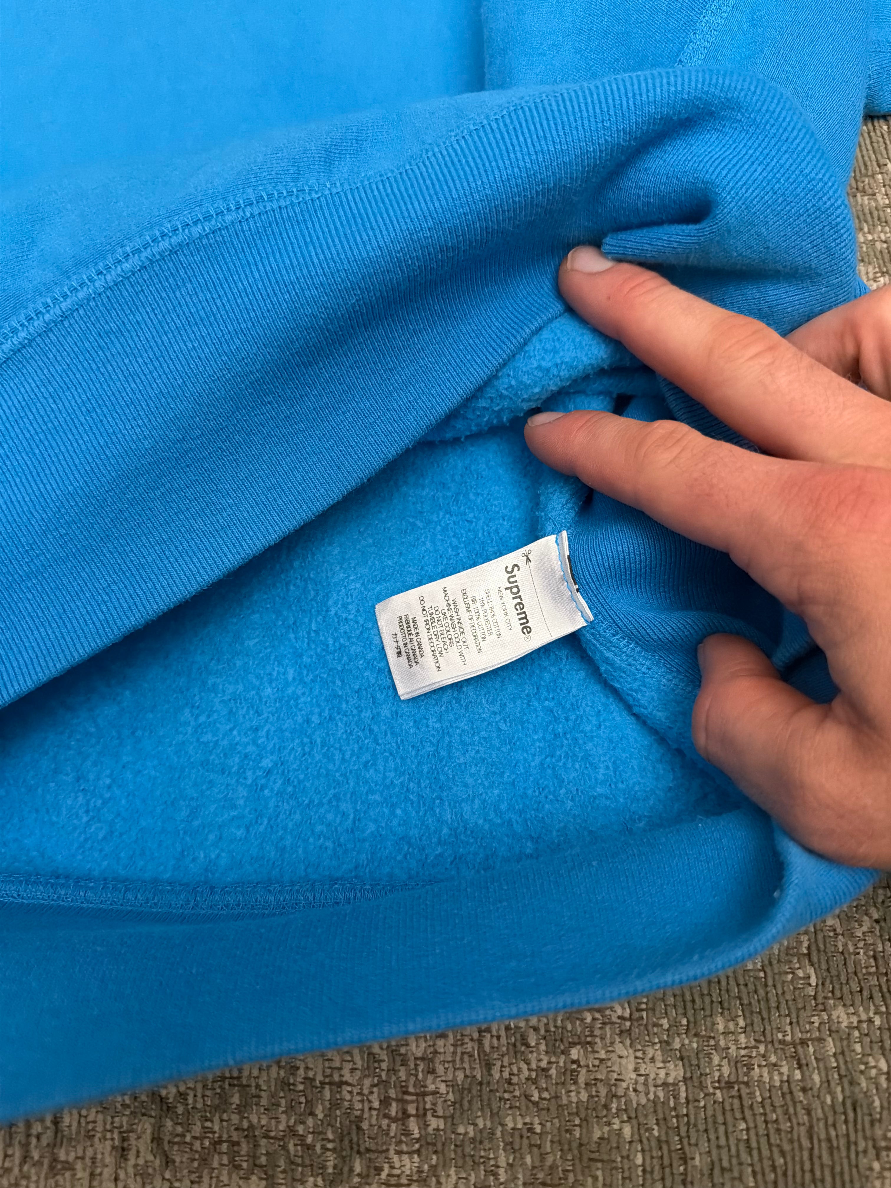 Supreme FW25 Box Logo Hoodie Cyan Blue Red