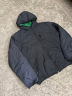 Supreme Reversible Hooded Puffy Jacket Black Green