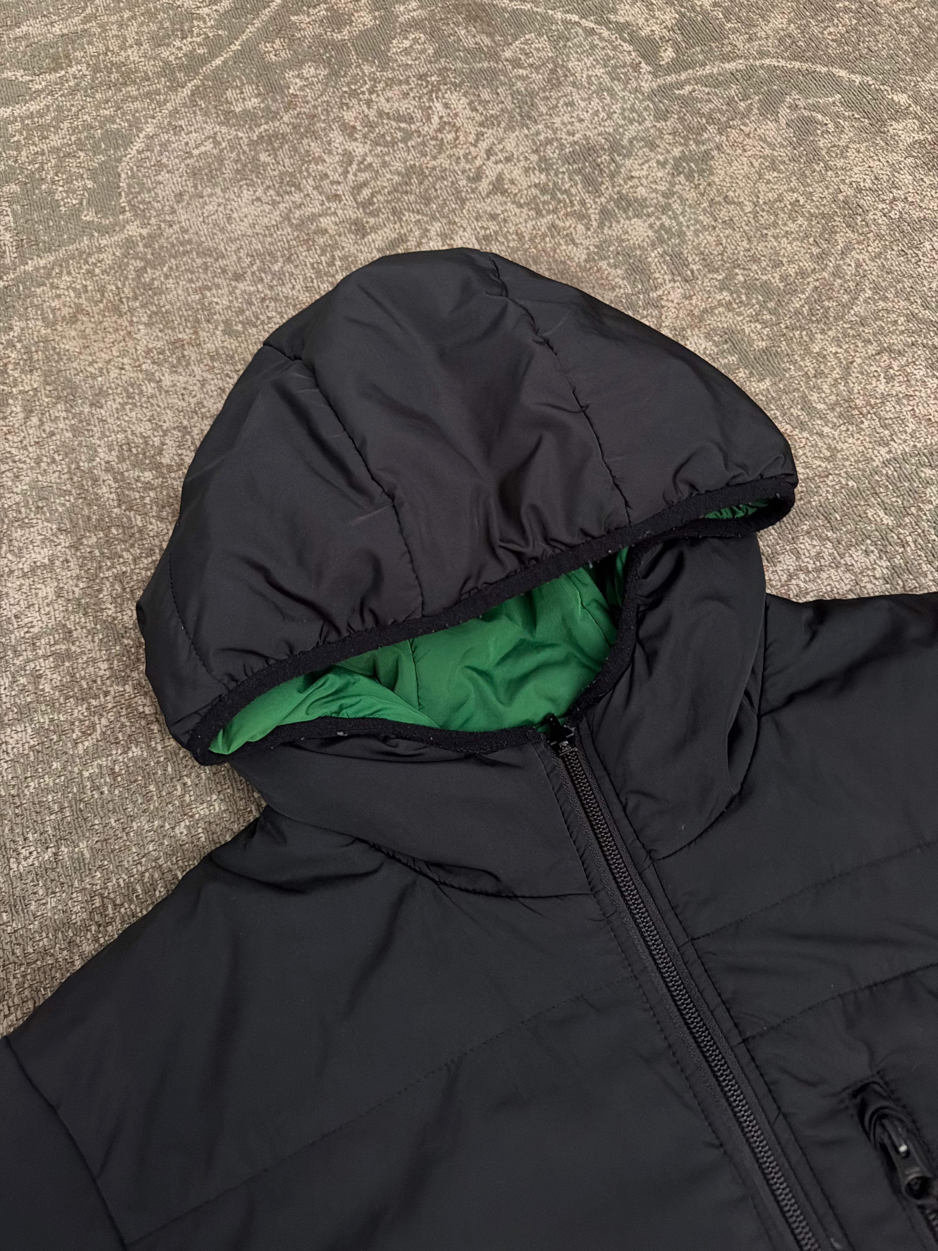 Supreme Reversible Hooded Puffy Jacket Black Green