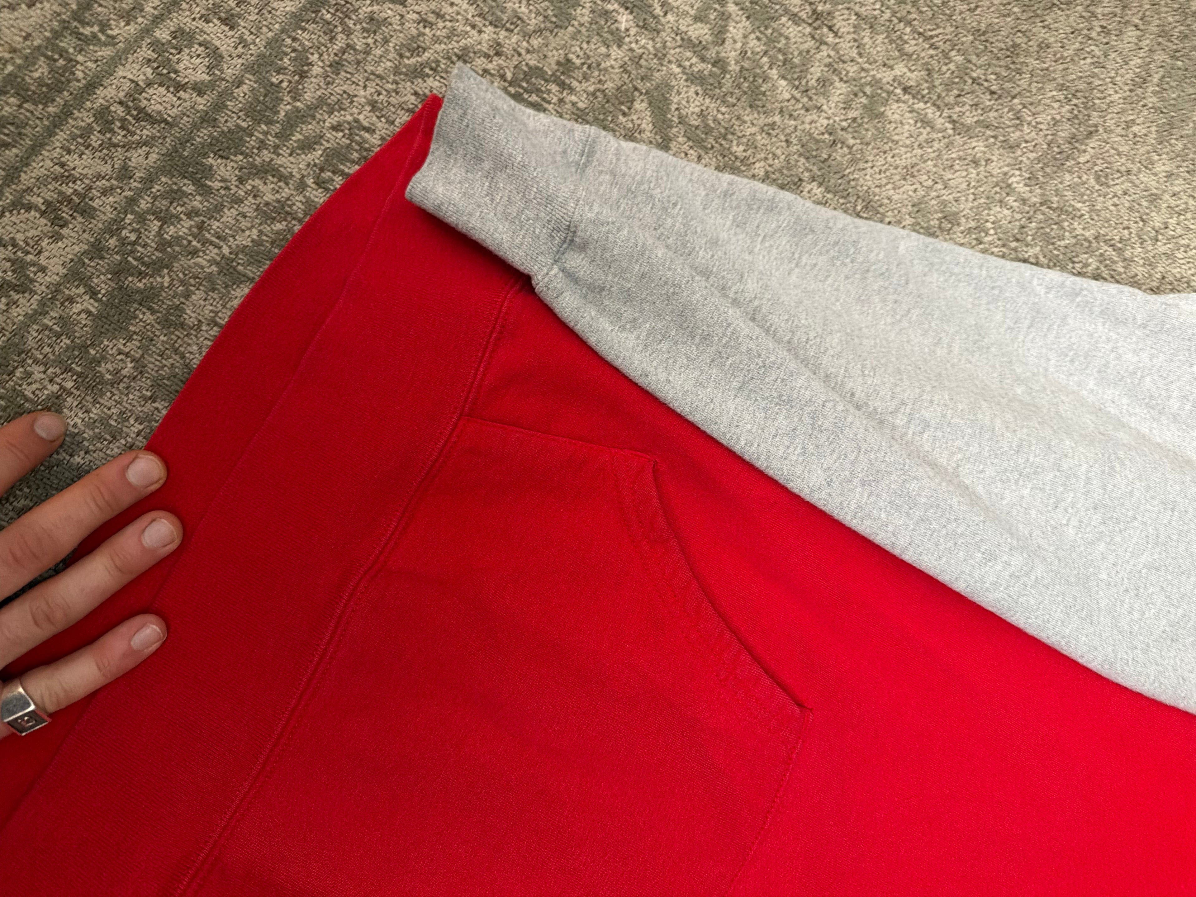 Supreme S Logo Colorblocked Hoodie SS19 Red Green Grey Navy