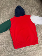 Supreme S Logo Colorblocked Hoodie SS19 Red Green Grey Navy