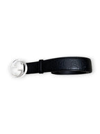 Gucci Interlocking G Monogram Signature Belt Black Silver Monogram