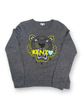 Kenzo Love Crewneck Tiger Dark Grey Yellow Embroidery