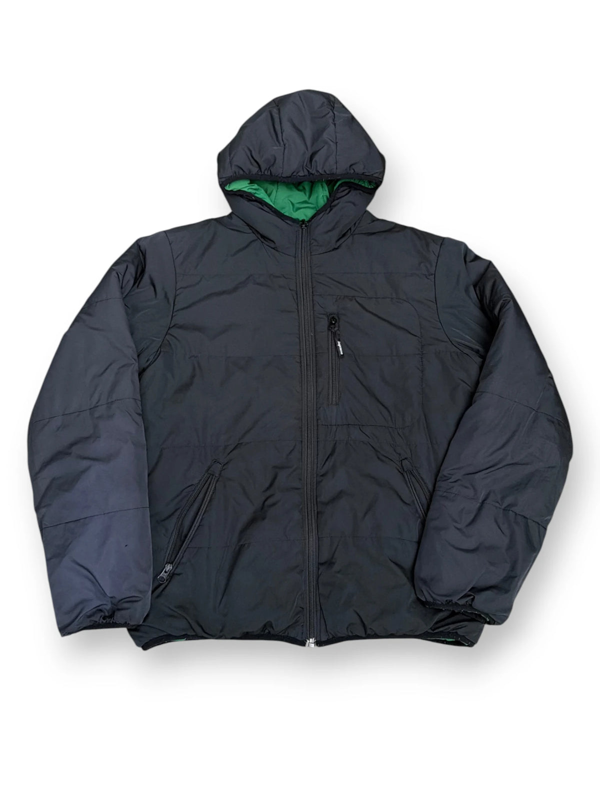 Supreme Reversible Hooded Puffy Jacket Black Green