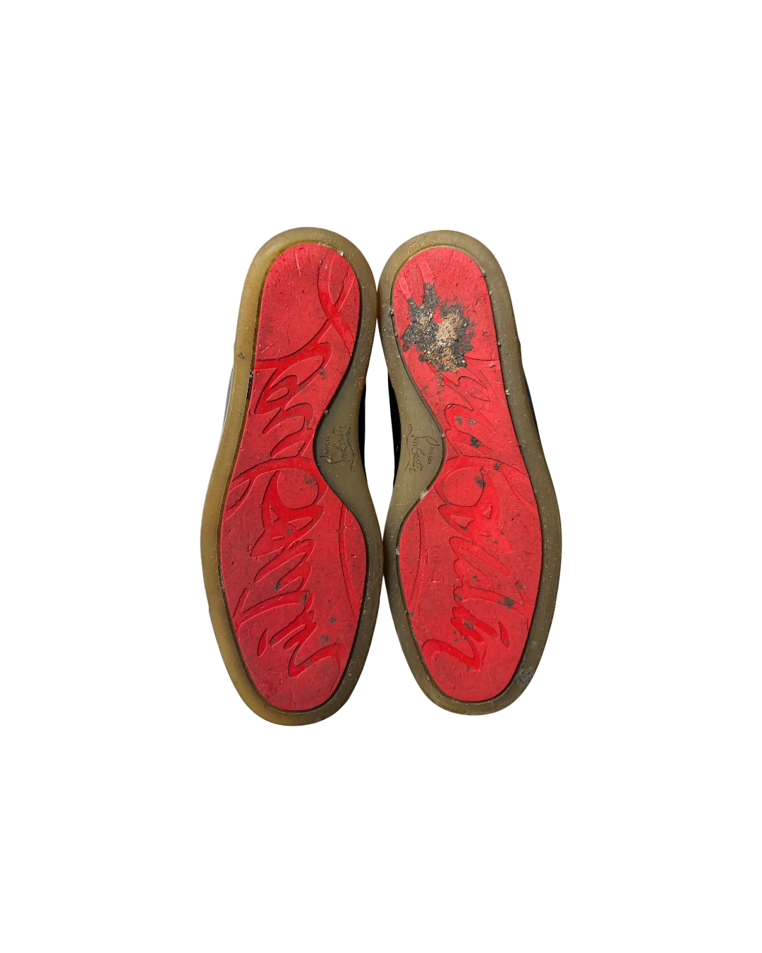 Christian Louboutin High Louis Orlato Flat Glossy Blue Red Multicolor