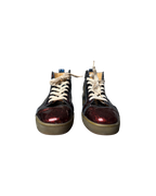 Christian Louboutin High Louis Orlato Flat Glossy Blue Red Multicolor